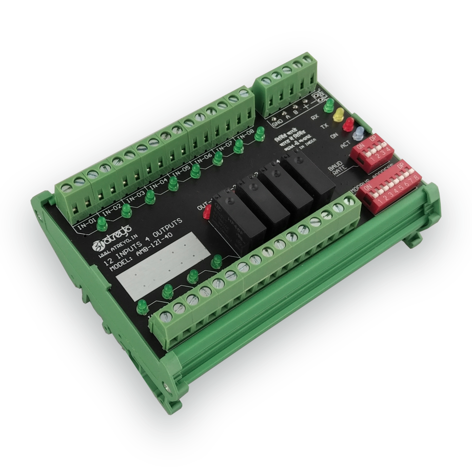 Output expander with Modbus RTU interface AMB-12I-4O