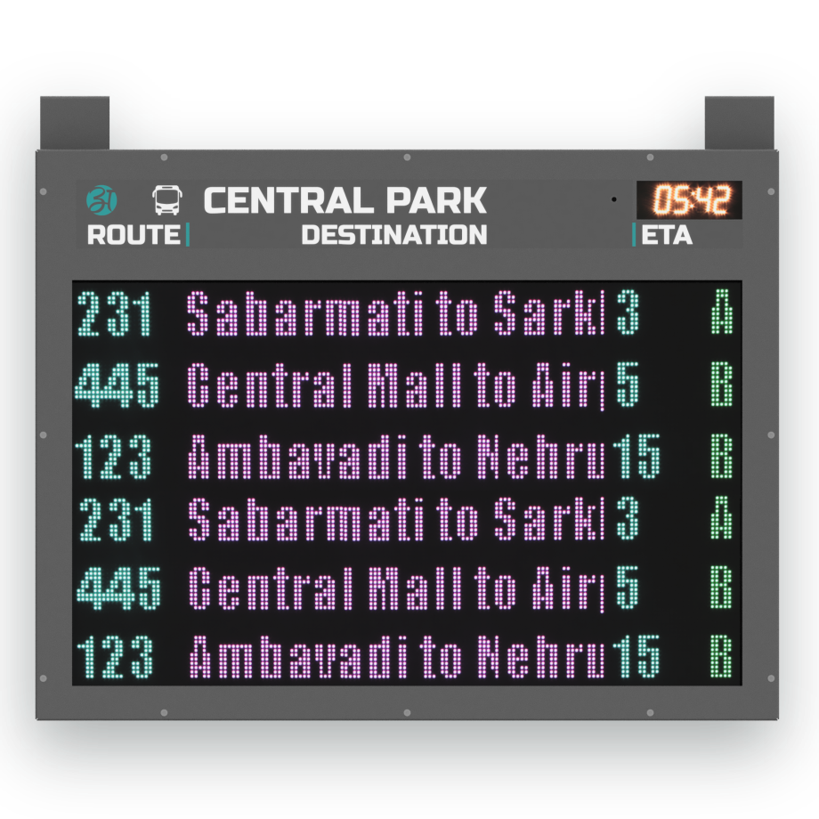 6 line Passenger Information Display APIS-160-6M