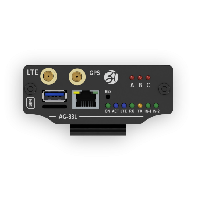 Modbus RTU gateway with timer and I/O AG-831