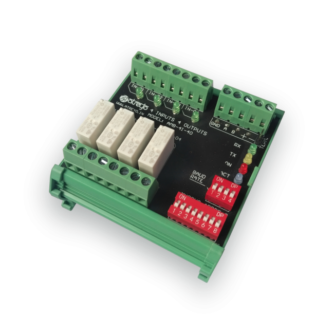 Output expander with Modbus RTU interface AMB-4I-4O